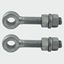 Picture of ADJUSTABLE GATE EYES (WITH 2 NUTS) X 2 QTY AGE19250GALV (250mm X 19mm PIN)