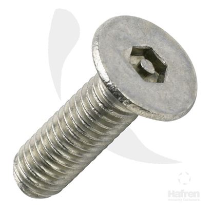 Picture of M4 X 8MM COUNTERSUNK A2 STAINLESS STEEL PIN HEX MACHINE SCREWS X 100