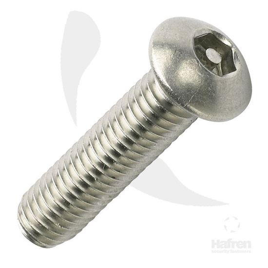 Picture of M4 X 25MM BUTTON HEAD STAINLESS STEEL A2 PIN HEX MACHINE SCREW X 100