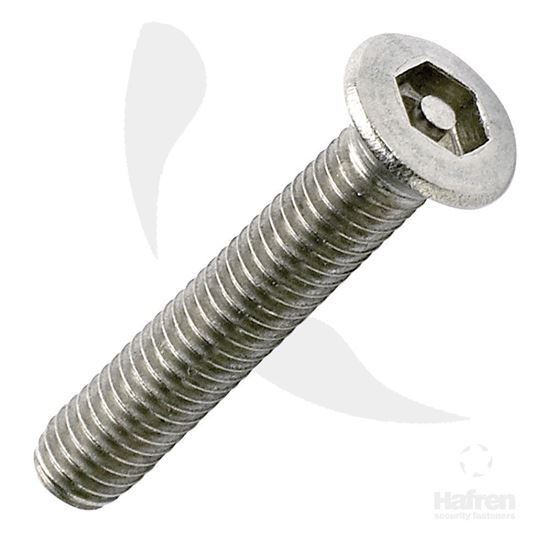 Picture of M3.5 X 20MM COUNTERSUNK A2 STAINLESS STEEL PIN HEX MACHINE SCREW X 100