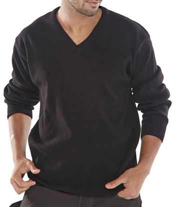 Picture of ACRYLIC SWEATER V/N BLACK XXL 