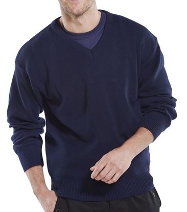 Picture of ACRYLIC SWEATER V/N NAVY L 