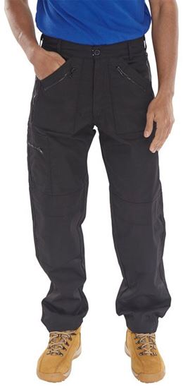 Picture of ACTION WORK TROUSERS BLACK 30S 