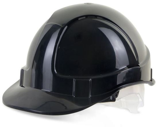 Picture of ECONOMY VENTED S/HELMET BLACK PLASTIC HARNESS