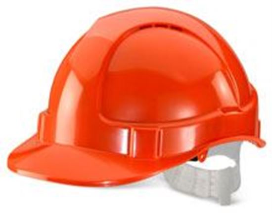 Picture of ECONOMY VENTED S/HELMET ORANGE PLASTIC HARNESS