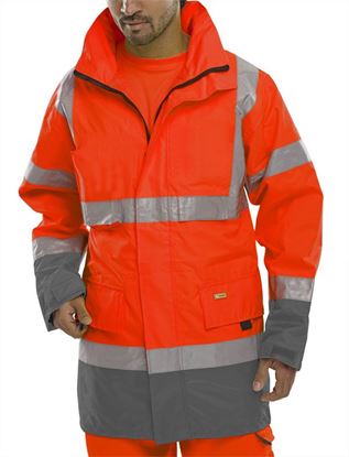 Picture of BD109 RE/GY TRAFFIC JACKET MED 