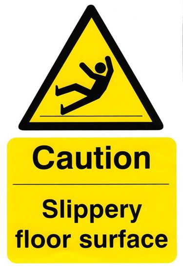 Picture of CAUTION SLIPPERY FLOOR SURFACE 200MM X 300MM (PACK 5)