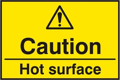 Picture of CAUTION HOT SURFACE SAV (PK5) 75MM X 50MM