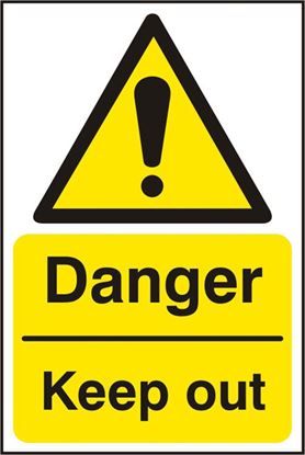 Picture of DANGER KEEP OUT  SAV (PK5) 200MM X 300MM