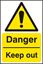 Picture of DANGER KEEP OUT  SAV (PK5) 200MM X 300MM