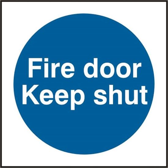 Picture of FIRE DOOR KEEP SHUT SAV (PK5) 100MM X 100MM