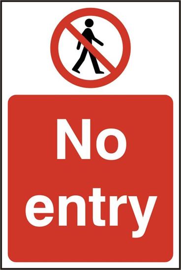 Picture of NO ENTRY SAV  (PK5) 200MM X 300MM