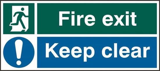 Picture of FIRE EXIT KEEP CLEAR RPVC(PK5) 450MM X 200MM