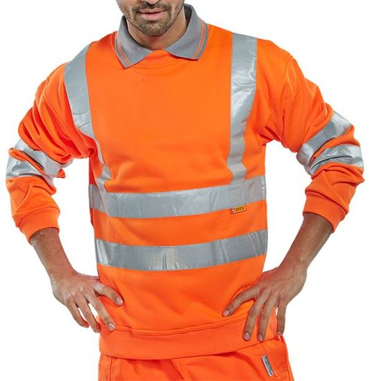 Picture of SWEATSHIRT ORANGE HI VIZ 4XL 