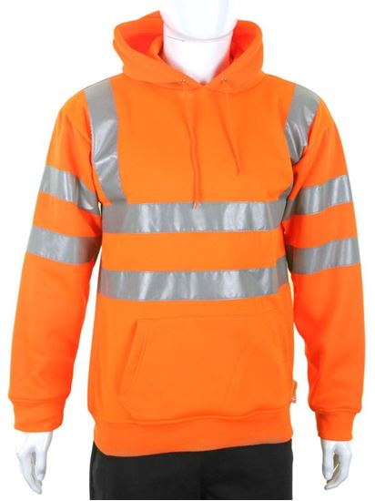 Picture of HOODY PULL ON SWEATSHIRT H/V ORANGE MED