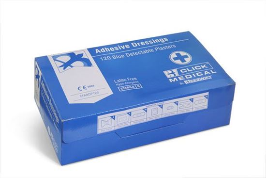Picture of BLUE DETECTABLE PLASTERS 120 ASSORTED