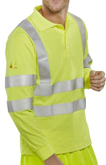 Picture of CLICK FR AS HIVIZ POLO LS XXXL 