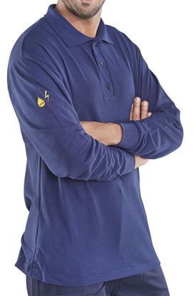 Picture of CLICK FR AS POLO L/S NAVY 3XL 
