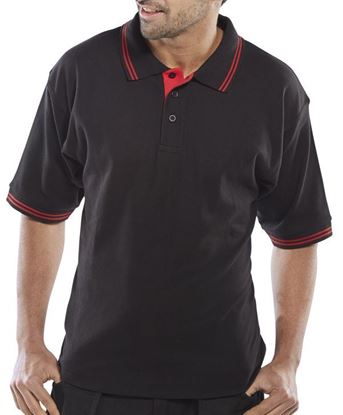 Picture of PK SHIRT 2TONE BLACK/RED L 