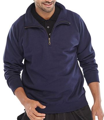 Picture of QUARTER ZIP PC S/SHIRT NVY 3XL 