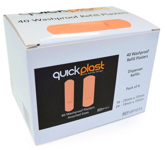 Picture of CLICK MEDICAL QUICKPLAST WATERPROOF PLASTERS 6 x 40