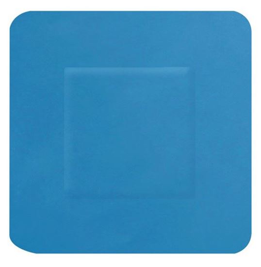 Picture of CLICK MEDICAL BLUE DETECTABLE PLASTERS 100 SQUARE 38x38mm