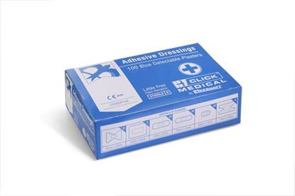 Picture of CLICK MEDICAL PLASTERS BLUE METAL DETECTABLE 100 ASSORTED