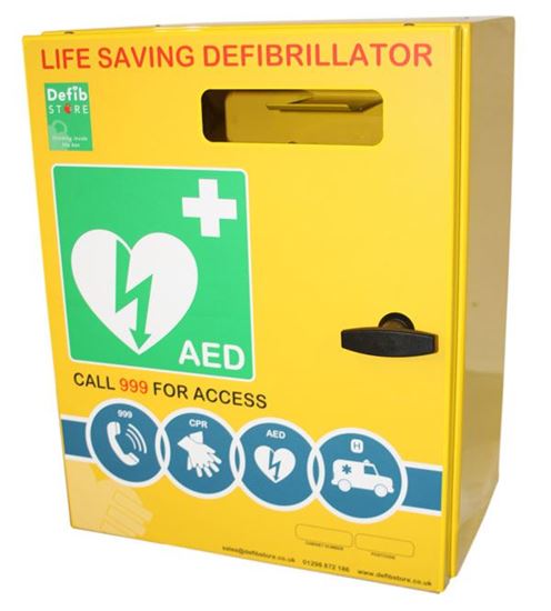 Picture of DEFIBRILLATOR STAINLESS STEEL CABINET NO LOCK & ELECTRICS