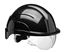 Picture of VISION PLUS SAFETY HELMET BLACK C/W INTEGRATED VISOR