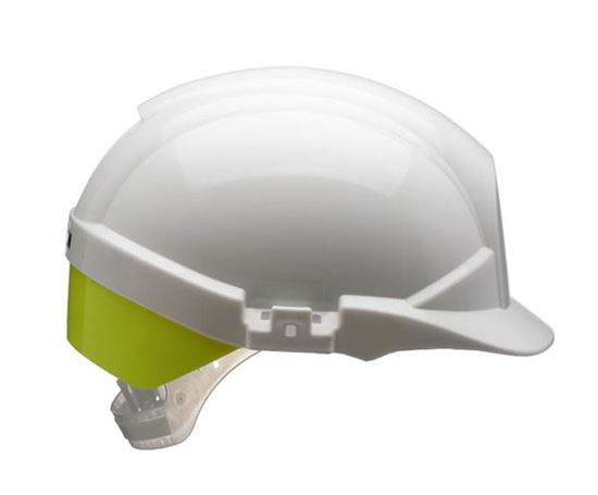 Picture of REFLEX SAFETY HELMET WHITE C/W YELLOW REAR FLASH