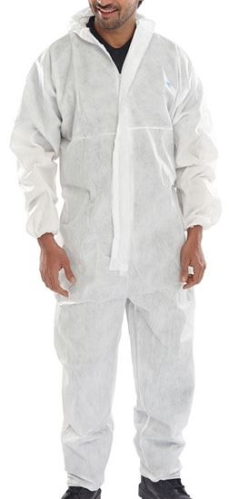 Picture of DISPOSABLE COVERALL WHITE 3XL MICROPOROUS TYPE 5/6