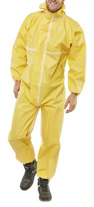 Picture of DISPOSABLE COVERALL YELLOW 3XL MICROPOROUS TYPE 3/4/5/6