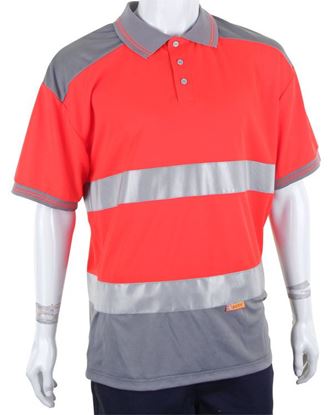 Picture of PK SHIRT 2TONE RED/GREY XXXL 