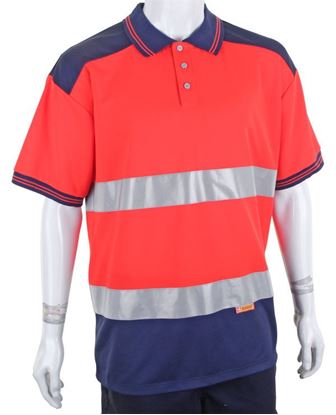 Picture of PK SHIRT 2TONE RED/NAVY XXXL 