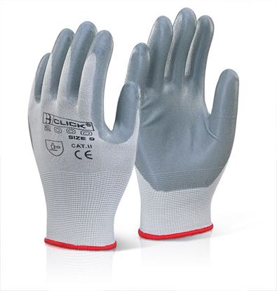 Picture of NITRILE FOAM POLY GLOVE 09 LGE 