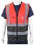 Picture of TWO TONE EXECUTIVE WAISTCOAT RED/BLACK MED