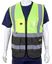 Picture of TWO TONE EXECUTIVE WAISTCOAT SAT YELLOW/BLACK MED