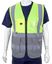 Picture of TWO TONE EXECUTIVE WAISTCOAT SAT YELLOW/GREY MED