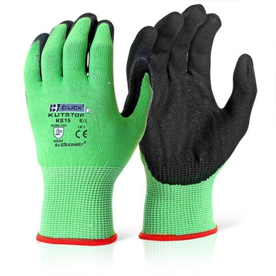 Picture of KUTSTOP MICRO FOAM NITRILE GREEN CUT 5 10/XL