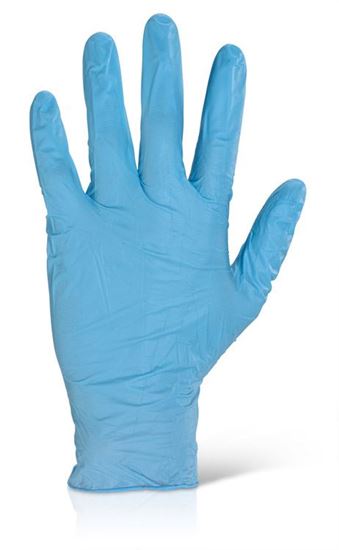 Picture of NITRILE DISP GLOVE P/F BLUE L 