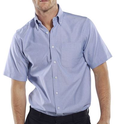 Picture of K109 OXFORD SHIRT S/S BLUE 20 