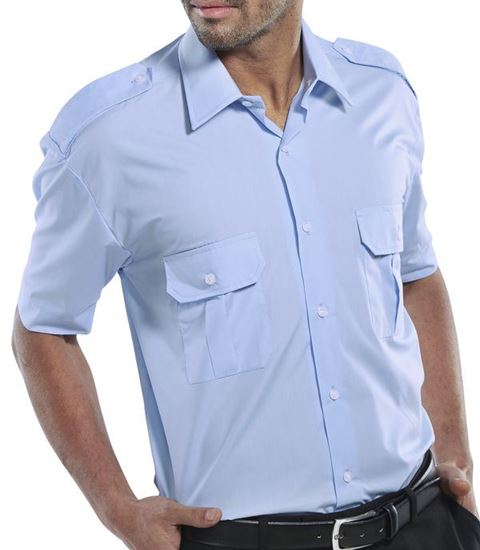 Picture of PILOT SHIRT S/S BLUE 19 