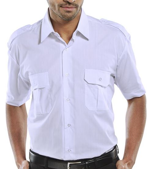 Picture of PILOT SHIRT S/S WHITE 16.5 