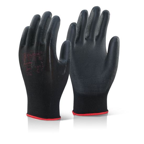 Picture of PU COATED GLOVE BLACK LARGE 
