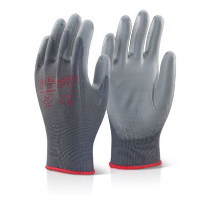 Picture of PU COATED GLOVE GREY LARGE 