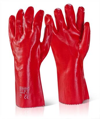 Picture of PVC GAUNTLET RED 14" 