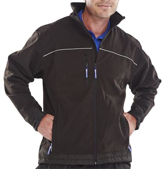 Picture of SOFT SHELL JACKET BLACK 5XL 