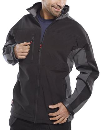 Picture of SOFT SHELL JKT TT BLK/GREY XS 