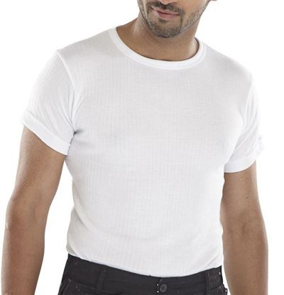 Picture of THERMAL VEST S/S WHITE S 