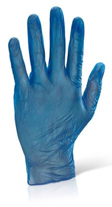 Picture of VINYL DISP GLOVES PF BLUE SML 